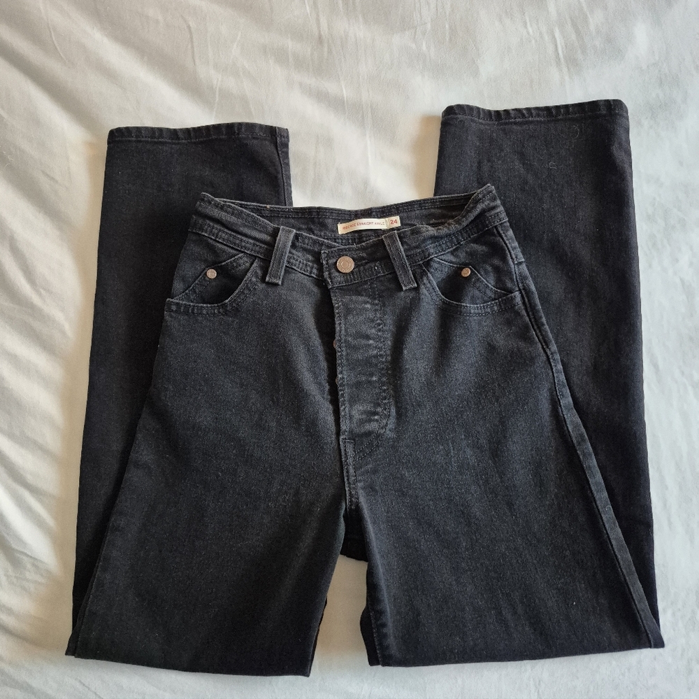 Levi's Black Ribcage Straight Ankle